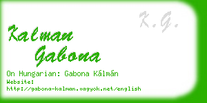 kalman gabona business card